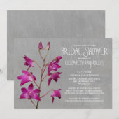 Dendrobium Orchid Bridal Shower Invitations Kaart (Voorkant / Achterkant)