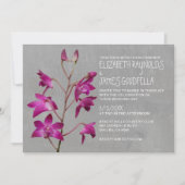 Dendrobium Orchid Wedding Invitations Kaart (Voorkant)
