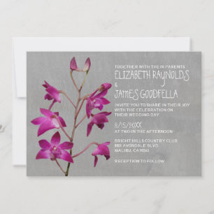 Dendrobium Orchid Wedding Invitations Kaart