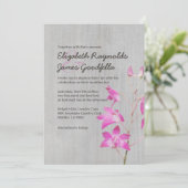 Dendrobium Orchid Wedding Invitations Kaart (Staand voorkant)