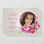 Dendrobium Orchids Fotouitnodiging Kaart (Voorkant / Achterkant)