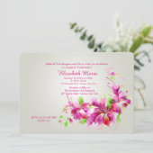 Dendrobium Orchids Invitation Kaart (Staand voorkant)