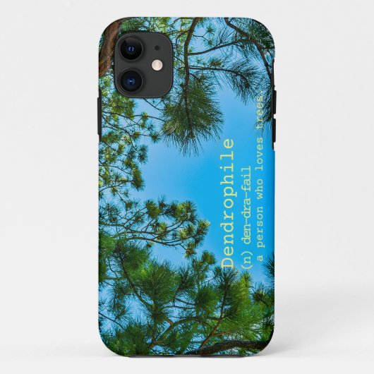 "Dendrophile" betekent aangepaste tekstkleur Case-Mate iPhone Case (Achterkant)