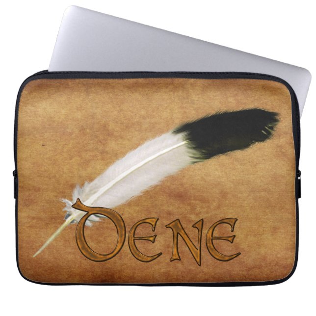 DENE Native American Feather-laptophoes Laptop Sleeve (Voorkant)