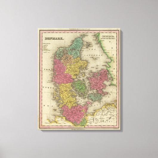 Denemarken 10 canvas afdruk (Voorkant)