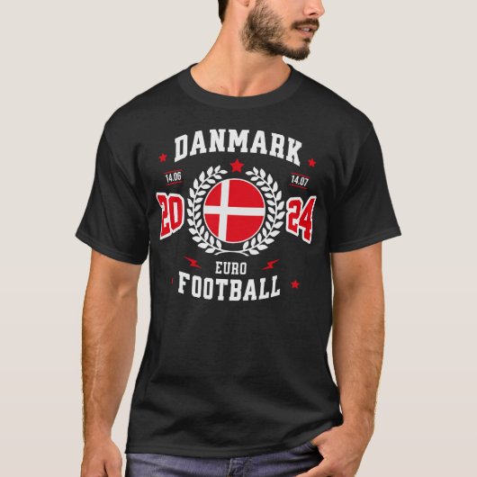 Denemarken 2024 supporter t-shirt (Voorkant)