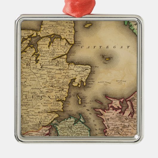 Denemarken 2 metalen ornament (Voorkant)