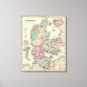 Denemarken 3 canvas afdruk