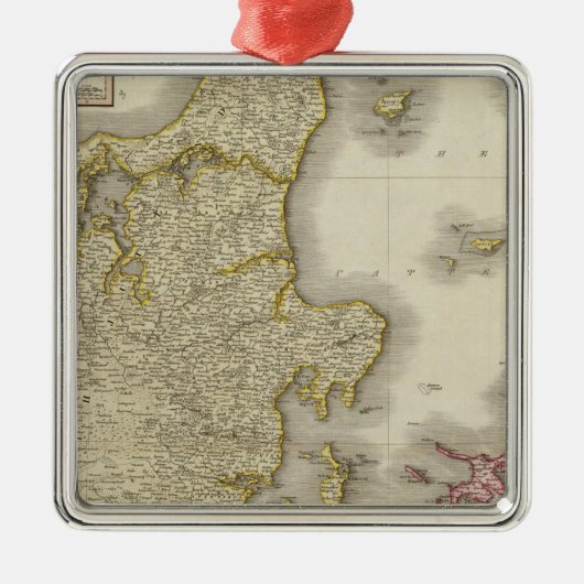 Denemarken 3 metalen ornament (Voorkant)