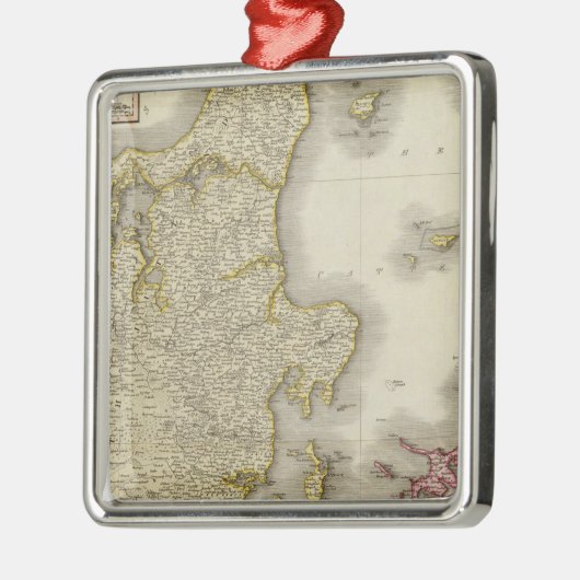 Denemarken 3 metalen ornament (Links)