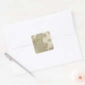 Denemarken 3 vierkante sticker (Envelop)