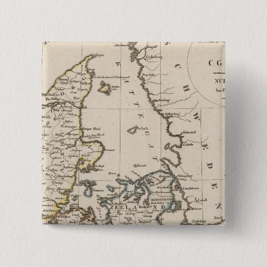 Denemarken 6 vierkante button 5,1 cm (Voorkant)