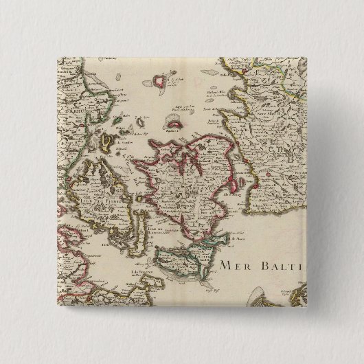 Denemarken 7 vierkante button 5,1 cm (Voorkant)