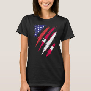 Denemarken Amerikaanse vlag Patriot Heritage M T-shirt