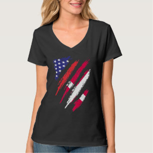 Denemarken Amerikaanse vlag Patriot Heritage M T-shirt