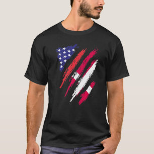 Denemarken Amerikaanse vlag Patriot Heritage M T-shirt