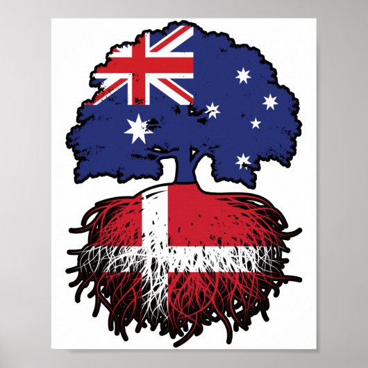 Denemarken Australische Australië - boomstammen Poster (Voorkant)