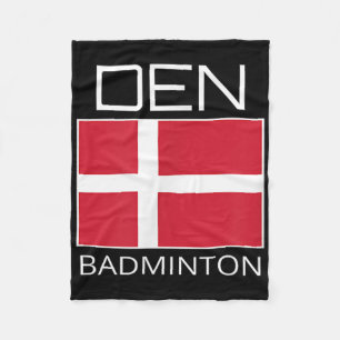 Denemarken Badminton Team Deense atleet Den Flag P Fleece Deken