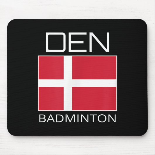 Denemarken Badminton Team Deense atleet Den Flag P Muismat (Voorkant)