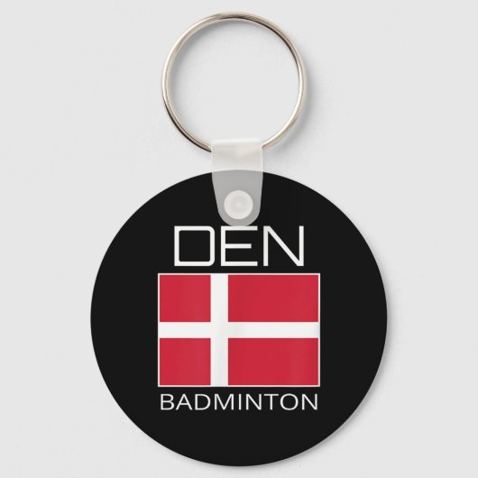 Denemarken Badminton Team Deense atleet Den Flag P Sleutelhanger (Voorkant)