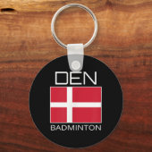 Denemarken Badminton Team Deense atleet Den Flag P Sleutelhanger (Voorkant)