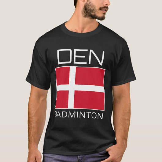 Denemarken Badminton Team Deense atleet Den Flag P T-shirt (Voorkant)