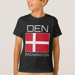Denemarken Badminton Team Deense atleet Den Flag P T-shirt