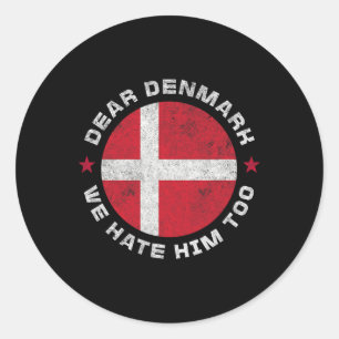 Denemarken Beste Groenland Wij haten hem ook voor  Ronde Sticker