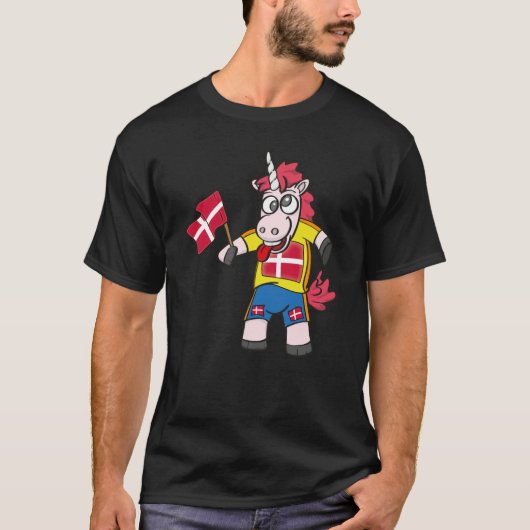 Denemarken Crazy Unicorn T-shirt (Voorkant)