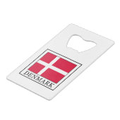 Denemarken Creditkaart Flessenopener (Voorkant Gekanteld)