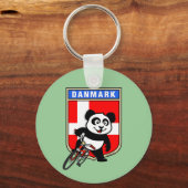 Denemarken Cycling Panda Sleutelhanger (Voorkant)