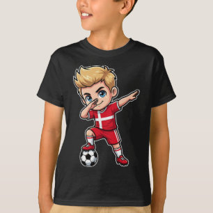 Denemarken Dab Kid Doel Cartoon Deense Vlag Voor J T-shirt