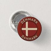Denemarken Danmark  Ronde Button 3,2 Cm (Voorkant /achterkant)