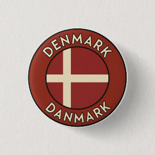 Denemarken Danmark Ronde Button 3,2 Cm