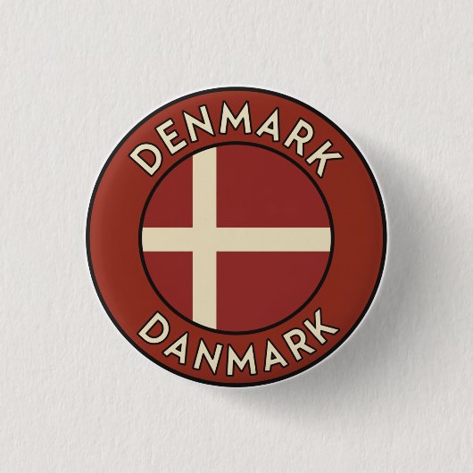 Denemarken Danmark  Ronde Button 3,2 Cm (Voorkant)