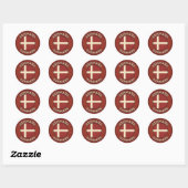 Denemarken Danmark  Ronde Sticker (Vel)