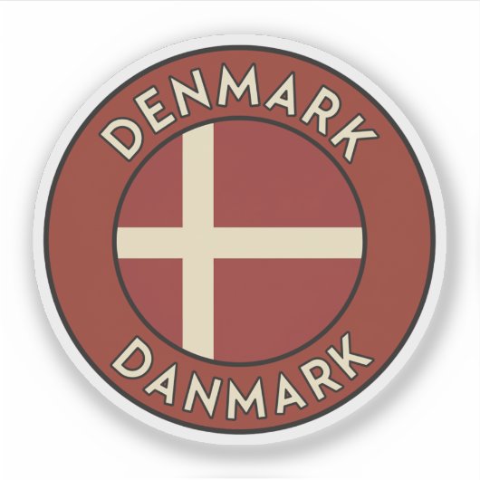 Denemarken Danmark  Sticker (Voorkant)
