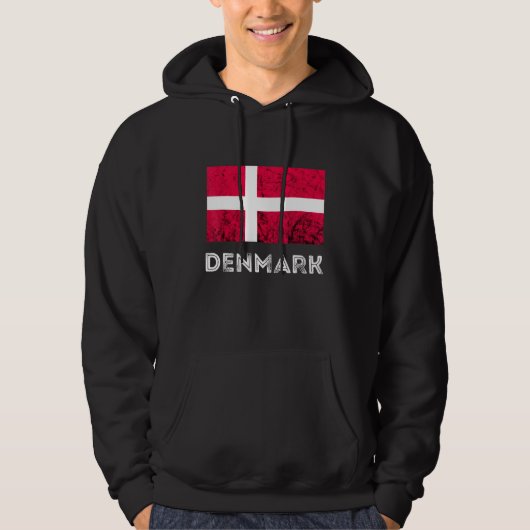 Denemarken Dannebrog Deense vlag Dansk Roots Denem Hoodie (Voorkant)