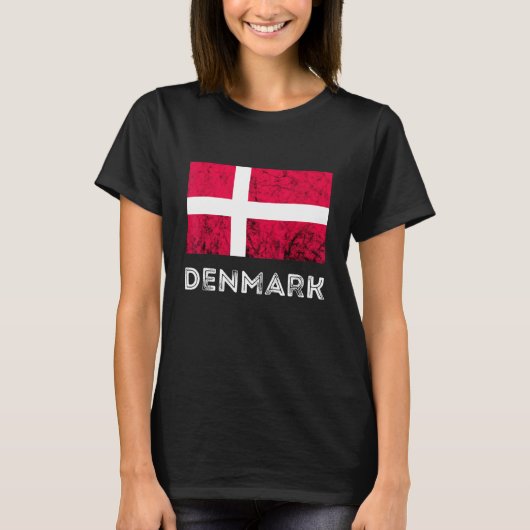 Denemarken Dannebrog Deense vlag Dansk Roots Denem T-shirt (Voorkant)