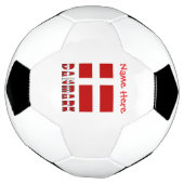 Denemarken Dannebrog Rood Gepersonaliseerde Naam Voetbal (Gedraaid)