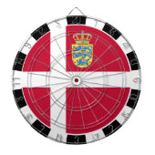 Denemarken Dartboard en Deense vlag/spelraad Dartbord (Voorkant)