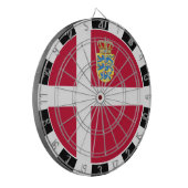 Denemarken Dartboard en Deense vlag/spelraad Dartbord (Voorkant Links)