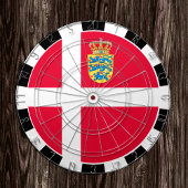 Denemarken Dartboard en Deense vlag/spelraad Dartbord