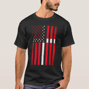 Denemarken Deens Vlag Football Voetbal Sporten T-shirt