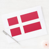 Denemarken - Deense nationale vlag Rechthoekige Sticker (Envelop)