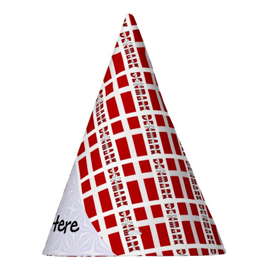 Denemarken Deense vlag betegeld gepersonaliseerd Feesthoedjes (Rechts)