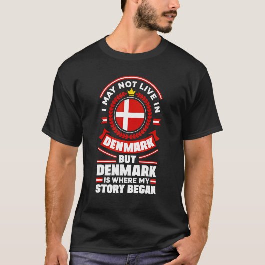 Denemarken Deense vlag Denemarken Citaat T-shirt (Voorkant)