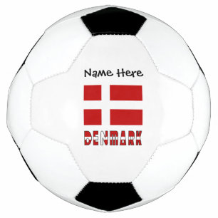 Denemarken Deense Vlag Gepersonaliseerd Voetbal