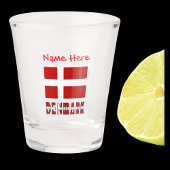Denemarken Deense vlag rood gepersonaliseerd Shot Glas