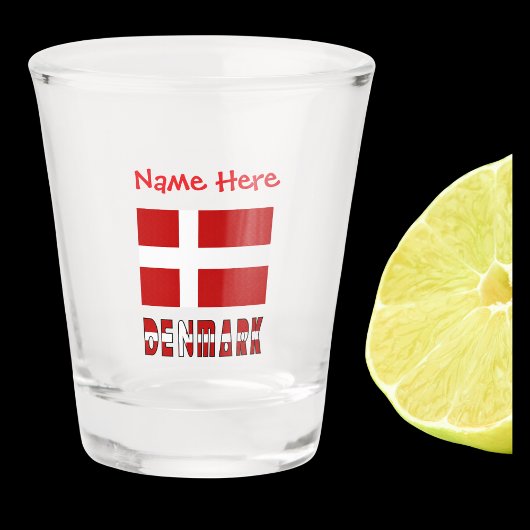 Denemarken Deense Vlag Rood Persoonlijk Shot Glas